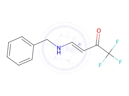 Chemical structure of (E)-4-(benzylamino)-1,1,1-trifluorobut-3-en-2-one