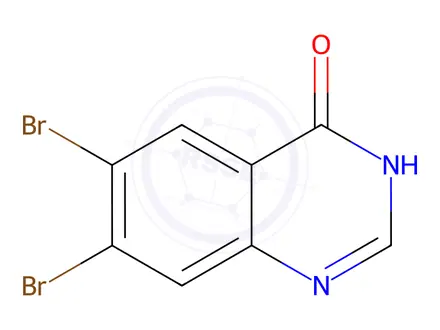Chemical structure of 6,7-dibromoquinazolin-4(3H)-one
