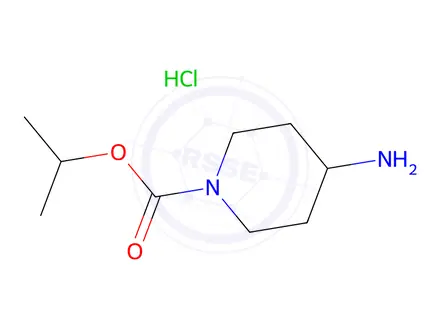 Chemical structure of Propan-2-yl 4-aminopiperidine-1-carboxylate hydrochloride