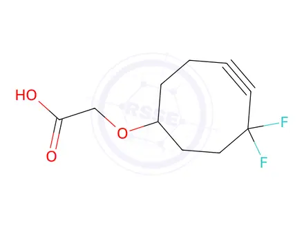 Chemical structure of 2-((6,6-Difluorocyclooct-4-yn-1-yl)oxy) acetic acid