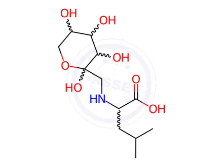 Chemical structure of Fructose-leucine (Mixture of Diastereomers)