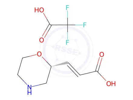Chemical structure of (R,E)-3-(morpholin-2-yl)acrylic acid compound with 2,2,2-trifluoroacetic acid (1:1)