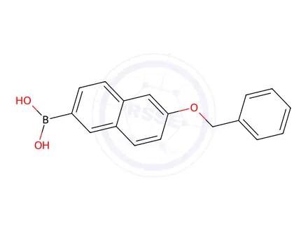 Chemical structure of (6-(Benzyloxy)naphthalen-2-yl)boronic acid