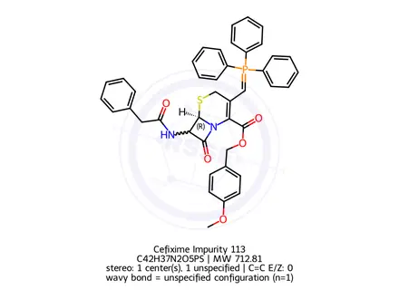 Chemical structure of Cefixime Impurity 113