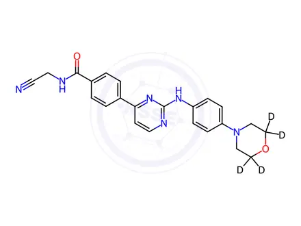 Chemical structure of Momelotinib-d4 (morpholinyl-2,2,6,6-d4)