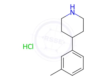 Chemical structure of 4-(3-Methylphenyl)piperidine hydrochloride