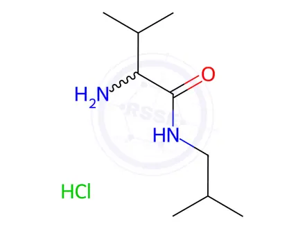 Chemical structure of 2-Amino-N-isobutyl-3-methylbutanamide hydrochloride
