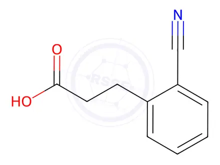 Chemical structure of 3-(2-Cyanophenyl)propanoic acid