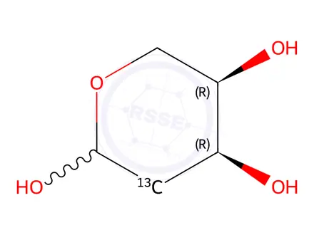 Chemical structure of 2-deoxy-D-[2-13C]ribose