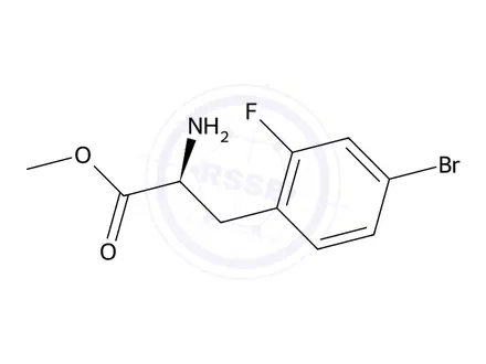 Chemical structure of Methyl (S)-2-amino-3-(4-bromo-2-fluorophenyl)propanoate