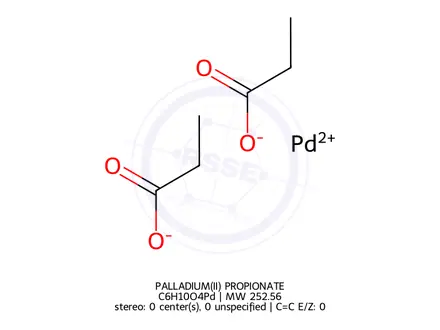 Chemical structure of PALLADIUM(II) PROPIONATE
