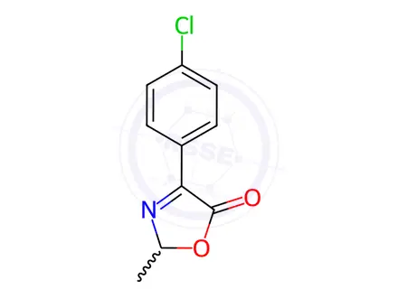Chemical structure of 3-Oxazolin-5-one, 4-(p-chlorophenyl)-2-methyl-(8CI)