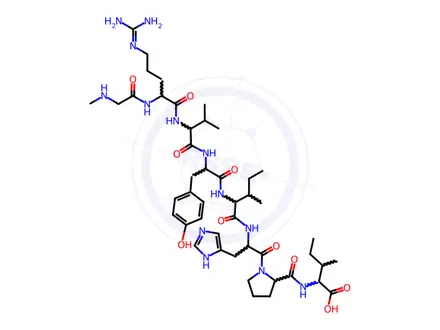 Chemical structure of [Sar1, Ile8]-Angiotensin II