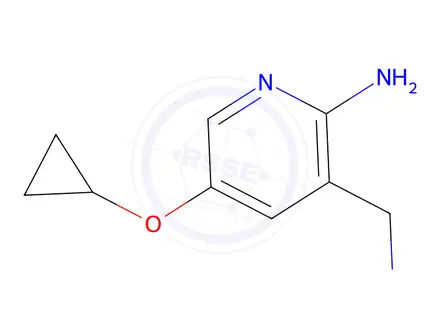 Chemical structure of 3-(Aminomethyl)-5-cyclopropoxypyridin-2-amine