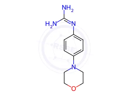 Chemical structure of N-(4-morpholin-4-ylphenyl)guanidine