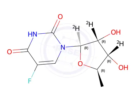 Chemical structure of 5'-Deoxy-5-fluorouridine-d3