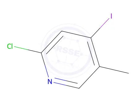 Chemical structure of 2-Chloro-4-iodo-5-methylpyridine