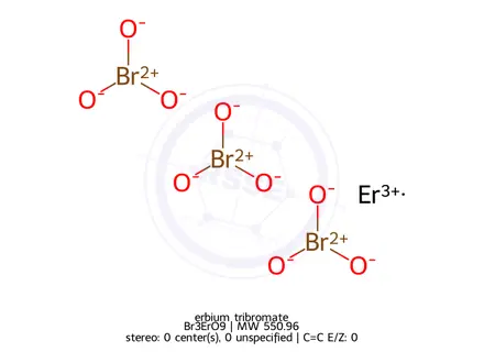 Chemical structure of erbium tribromate
