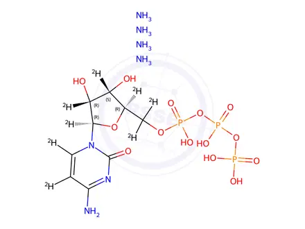 Chemical structure of CYTIDINE 5'-TRIPHOSPHATE, AMMONIUM SALT (D8, 97%+) CHEM PUR. >90% (IN SOLN)