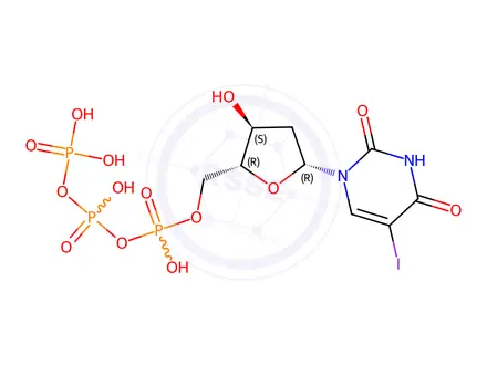 Chemical structure of 5-iodo-2'-deoxyuridine triphosphate