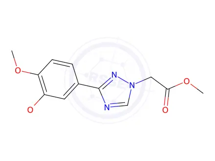 Chemical structure of Methyl 2-(3-(3-ethoxy-4-methoxyphenyl)-1H-1,2,4-triazol-1-yl)acetate