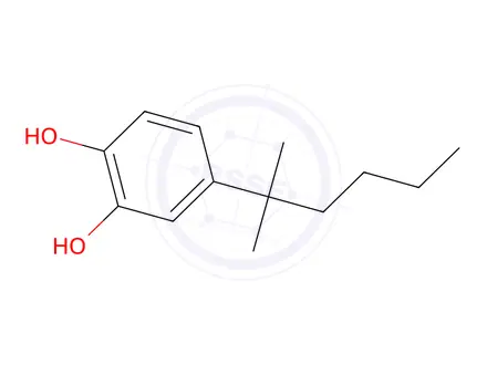 Chemical structure of 1,2-Benzenediol,4-(1,1-dimethylpentyl)-(9CI)