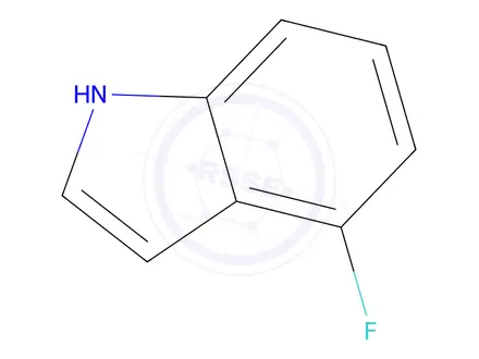 Chemical structure of 4-Fluoroindole