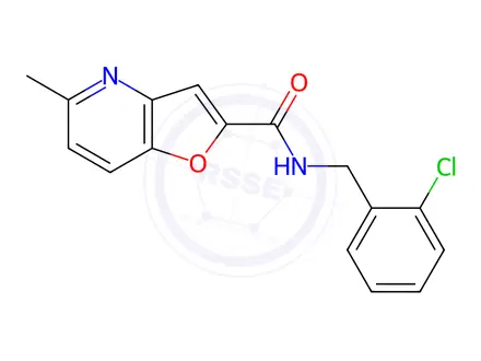 Chemical structure of N-(2-Chlorobenzyl)-5-methylfuro[3,2-b]pyridine-2-carboxamide
