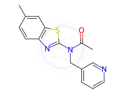 Chemical structure of N-(6-Methylbenzo[d]thiazol-2-yl)-N-(pyridin-3-ylmethyl)acetamide