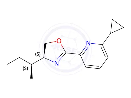 Chemical structure of (S)-4-((S)-sec-Butyl)-2-(6-cyclopropylpyridin-2-yl)-4,5-dihydrooxazole