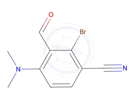 Chemical structure of 2-Bromo-4-(dimethylamino)-3-formylbenzonitrile