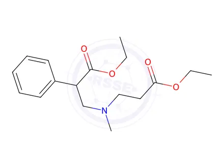 Chemical structure of Ethyl 3-[(3-Ethoxy-3-oxopropyl)(methyl)amino]-2-phenylpropanoate