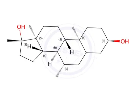 Chemical structure of 7β,17α-Dimethyl-5β-androstane-3α,17β-diol