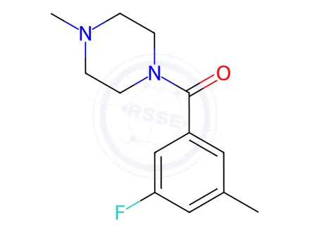 Chemical structure of (3-FLUORO-5-METHYLPHENYL)(4-METHYLPIPERAZIN-1-YL)METHANON
