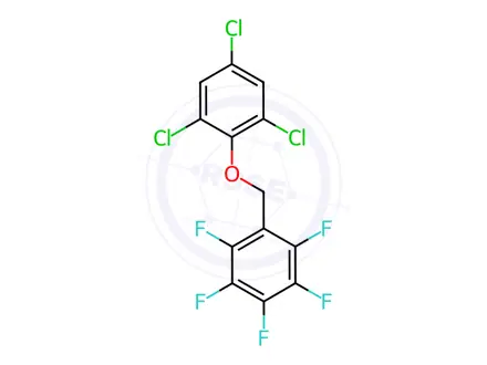 Chemical structure of 2,4,6-Trichlorophenol-PFB