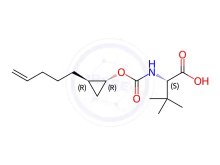 Chemical structure of L-Valine, 3-Methyl-N-[[[(1R,2R)-2-(4-penten-1-yl)cyclopropyl]oxy]carbonyl]-
