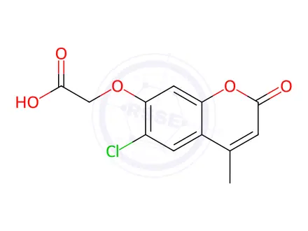Chemical structure of [(6-Chloro-4-methyl-2-oxo-2H-chromen-7-yl)oxy]-acetic acid