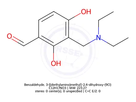 Chemical structure of Benzaldehyde, 3-[(diethylamino)methyl]-2,4-dihydroxy-(9CI)