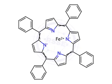 Chemical structure of 5,10,15,20-TETRAPHENYL-21H,23H-PORPHINE IRON(III) CHLORIDE