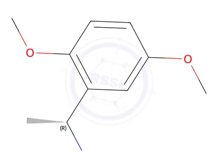 Chemical structure of Benzenemethanamine, 2,5-dimethoxy-a-methyl-, (aR)-