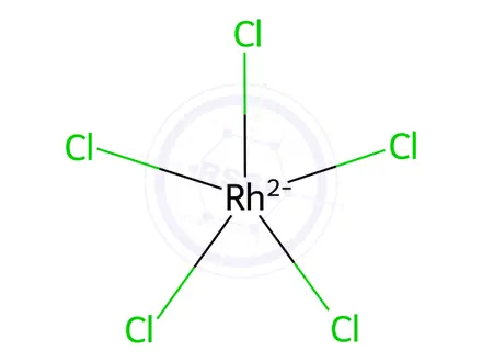 Chemical structure of dipotassium aquapentachlororhodate