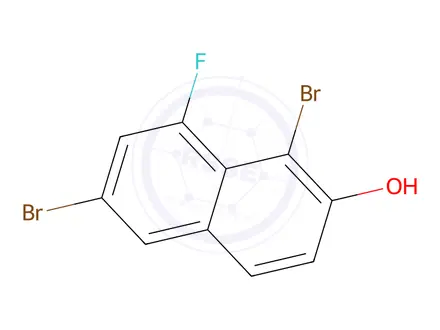 Chemical structure of 1,6-Dibromo-8-fluoronaphthalen-2-ol