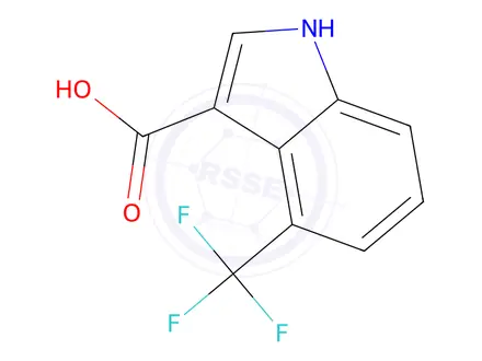 Chemical structure of 4-(Trifluoromethyl)indole-3-carboxylic Acid