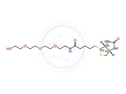 Chemical structure of rel-N-(2-(2-(2-(2-hydroxyethoxy)ethoxy)ethoxy)ethyl)-5-((3aR,4R,6aS)-2-oxohexahydro-1H-thieno[3,4-d]imidazol-4-yl)pentanamide
