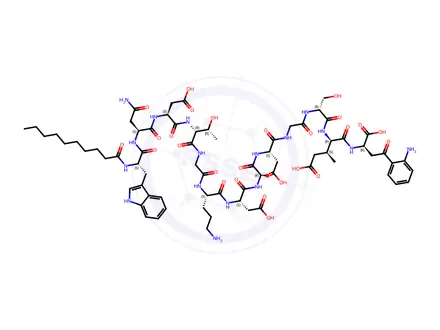 Chemical structure of Linear Daptomycin (JK)