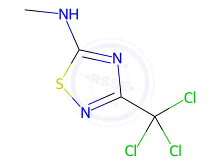 Chemical structure of N-Methyl-3-(trichloromethyl)-1,2,4-thiadiazol-5-amine