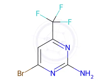 Chemical structure of 4-Bromo-6-(trifluoromethyl)pyrimidin-2-amine