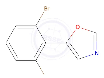 Chemical structure of 5-(2,6-Dibromophenyl)oxazole