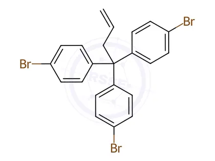 Chemical structure of Benzene, 1,1',1''-(3-buten-1-ylidyne)tris[4-bromo-