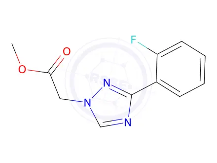 Chemical structure of Methyl 2-(3-(2-fluorophenyl)-1H-1,2,4-triazol-1-yl)acetate